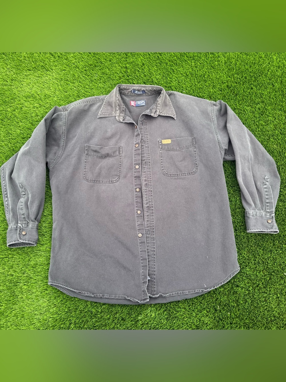Ralph Lauren Chaps Men's Black Button-Down Work Shirt